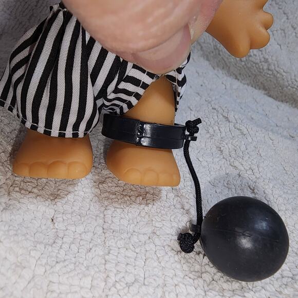 Vintage Russ Berrie MOST WANTED You w/Ball and Chain 5" Troll Doll - Picture 4 of 4